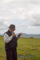 Harry Blackburn (MD0HEB) trying out the 'BIG' Whip Antenna