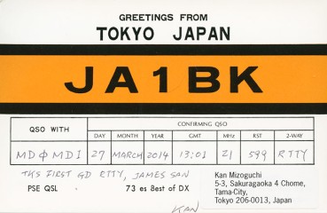 JA1BK QSL Card