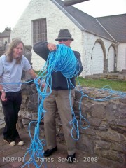 Never give a half blind man a load of string to unravel