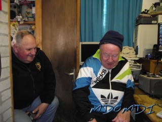 Ralph Furness (GD4IHC) chatting with Brian Brough (GD4PTV) who popped into the shack.
