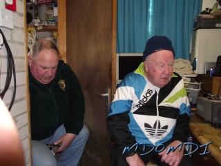 Ralph Furness (GD4IHC) chatting with Brian Brough (GD4PTV) who popped into the shack.