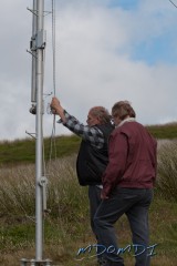 Peter (DL1SPH) and Markus (DO5MZ) still playing with the antenna
