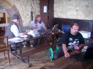 We managed to get two radios on the go, with Stuart and Harry manning one of the them and me on my FT-897D playing as well.