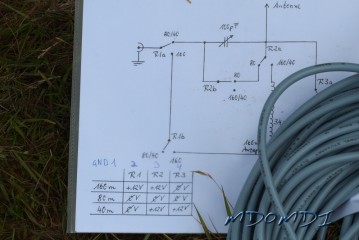 Relay Voltages required to switch bands on the big vertical