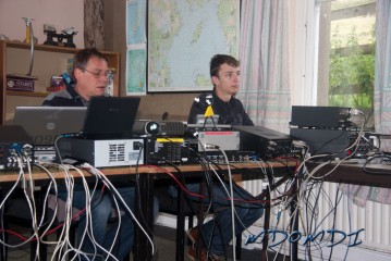 Claus (DO9BC) and Andreas (DO2TGO) testing the bands