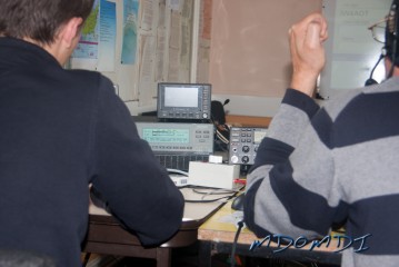 The guys working on the radio