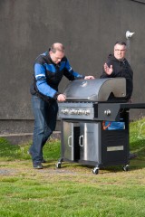 Mike Birchall (MD0VMD) moving the BBQ to a better spot