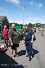 Dave Cain (2D0YLX) meeting up with James Kelly (MD3WKJ) on a very sunny Tynwald Day