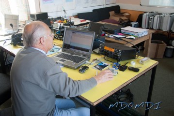 Walter (DK4AK) operating CW for the team
