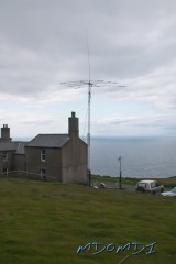 The Mosley Beam and the VHF antenna now fully operational at Eary Cushlin in the Isle of Man