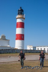 Claus (DO9BC) and Rainer (DG5SBK) at the Point of Ayre Lighthouse