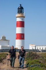 Claus (DO9BC) and Rainer (DG5SBK) leaving the Point of Ayre