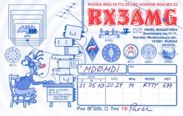 RX3AMG QSL Card