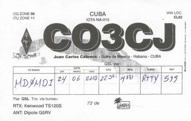 CO3CJ QSL Card