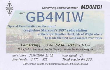GB4MIW QSL Card