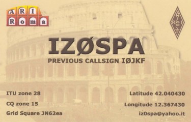 IZ0SPA QSL Card