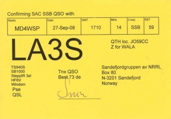 LA3S QSL Card