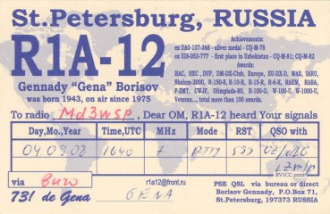 R1A-12 QSL Card
