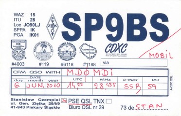 SP9BS QSL Card