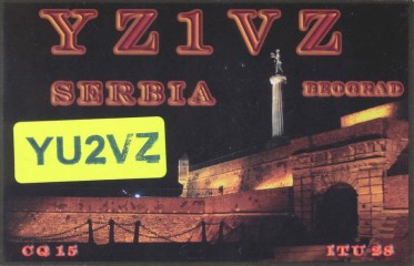 YU2VZ QSL Card