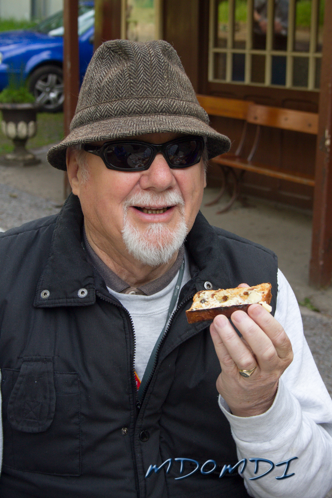 Harry Blackburn (MD0HEB) stuffing his face