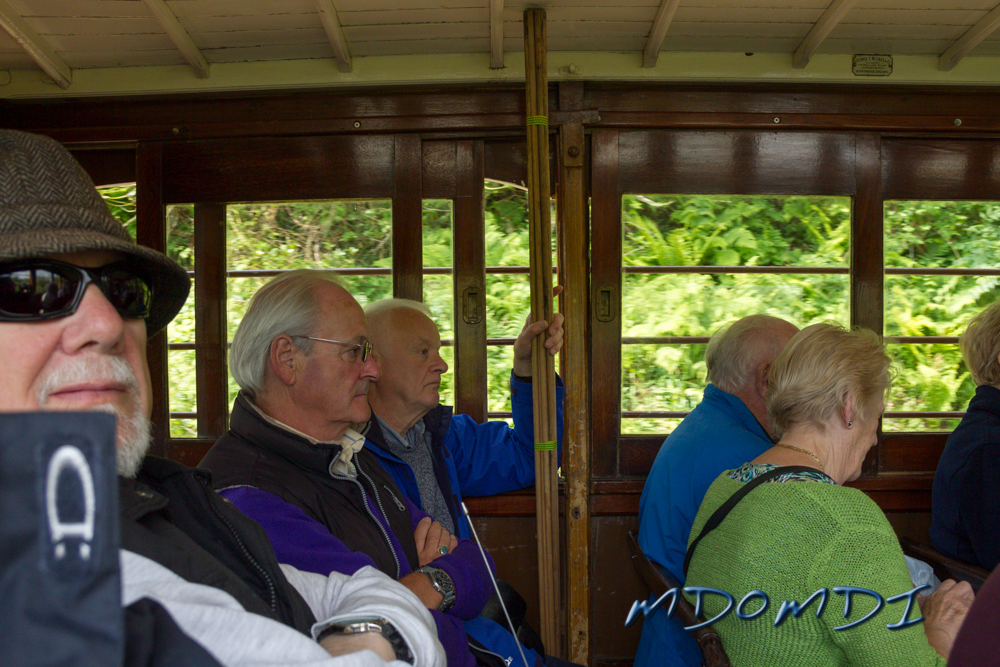 Everyone on a crowded Tram