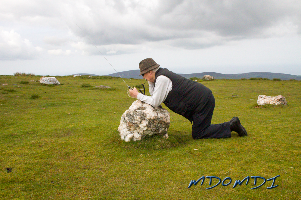 Harry (MD0HEB) either praying for a contact or waiting for sheep!