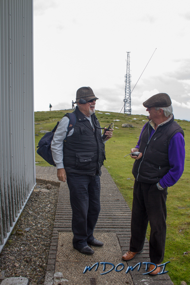 Harry Blackburn (MD0HEB) chatting with Morgan Griffiths (MD0DXW) most probably about food!
