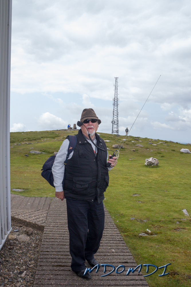 Harry Blackburn (MD0HEB) never happier than playing with a radio