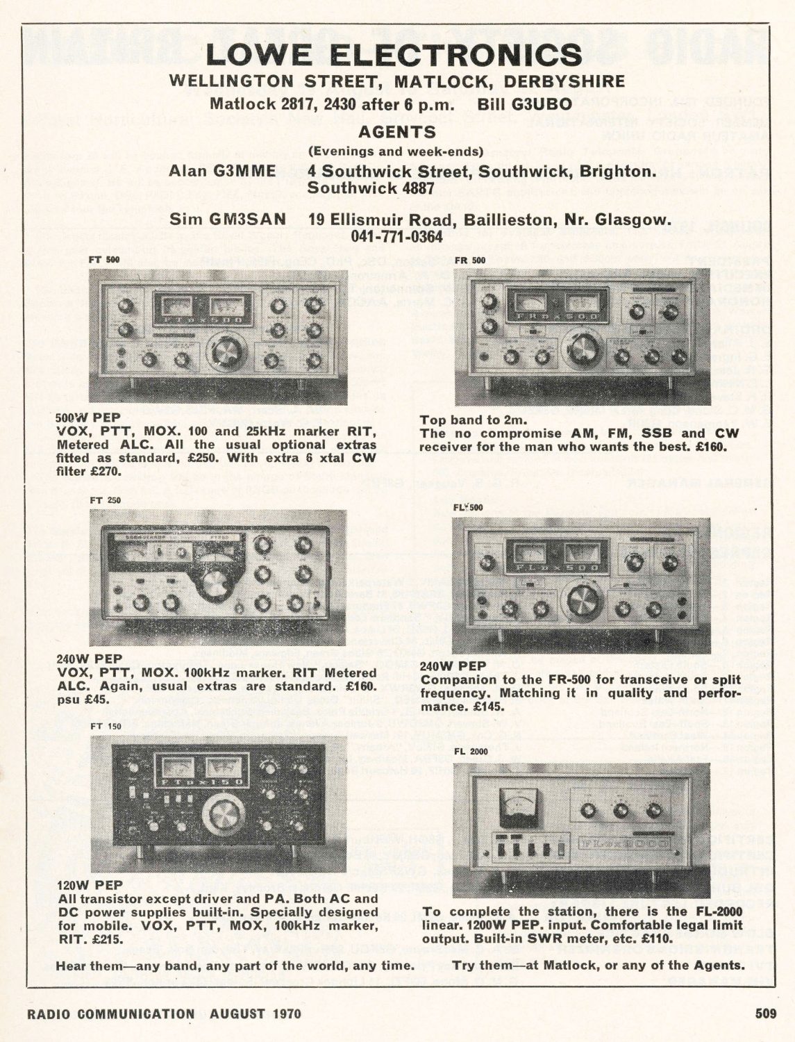 RadCom Magazine Lowe Advert