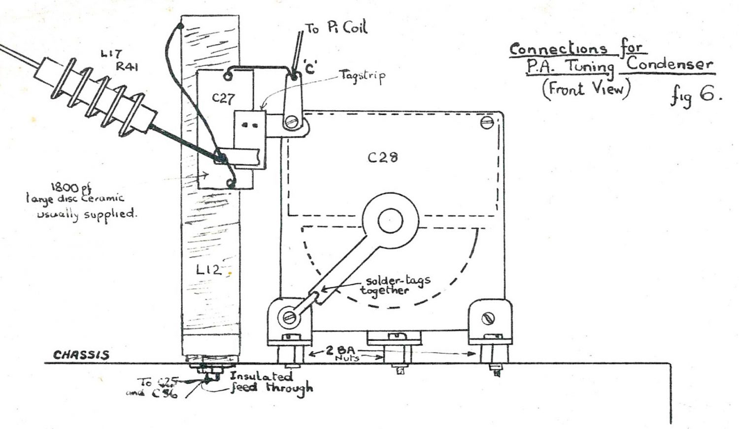 KW Vanguard - Connections for PA Tuning Condenser