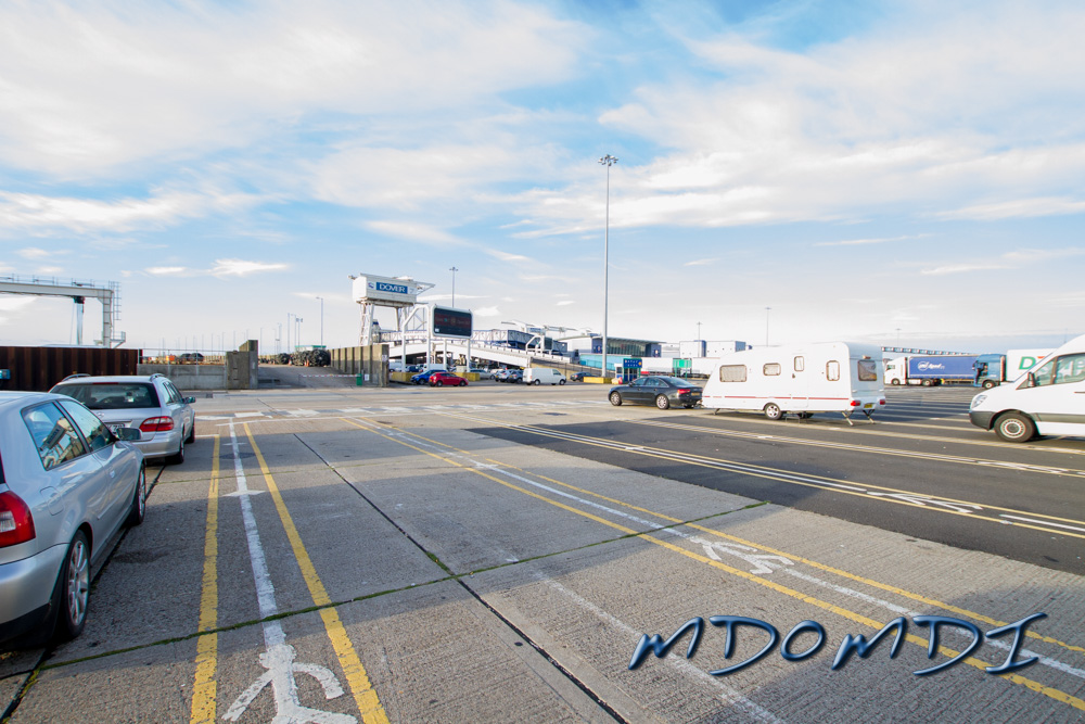 We arrived in Dover in plenty of time to catch the boat to France.
