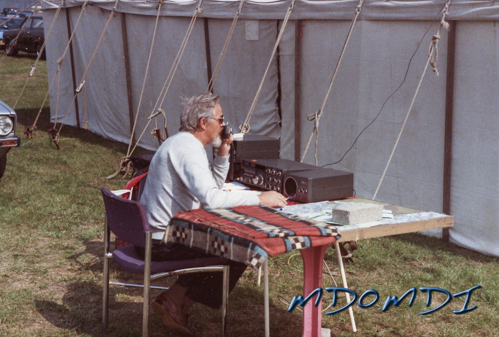 John Melling (GD4MNS) taking in the sun at Jurby Day from 1985.