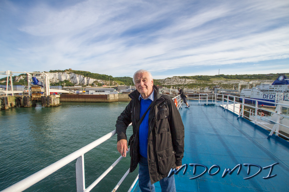 John Butler (GD0NFN) enjoying the last view of the UK.