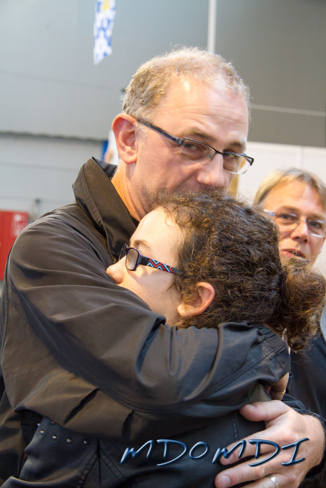 Mike (MD0VMD) saying goodbye to his daughters