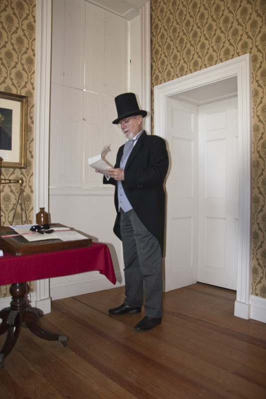 Harry Blackburn (MD0HEB) playing his role at the Old House of Keys in Castletown, Isle of Man