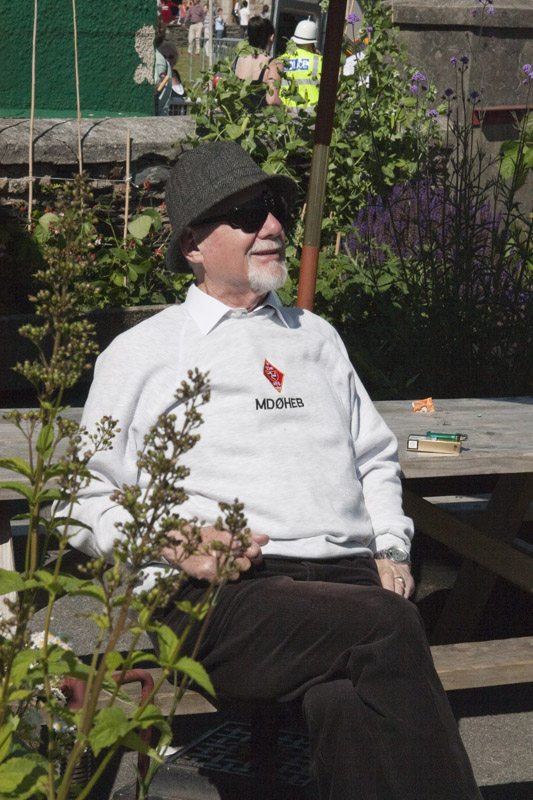 Harry Blackburn (MD0HEB) enjoying a bit of sun at the Tynwald Day event.