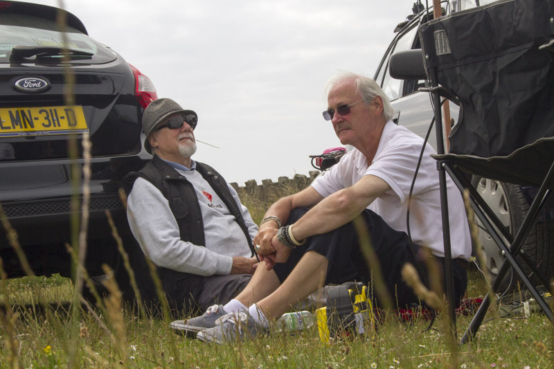 Harry Blackburn (MD0HEB) and Morgan Griffiths (MD0DXW) enjoying a warm day at Scarlett Point, Isle of Man
