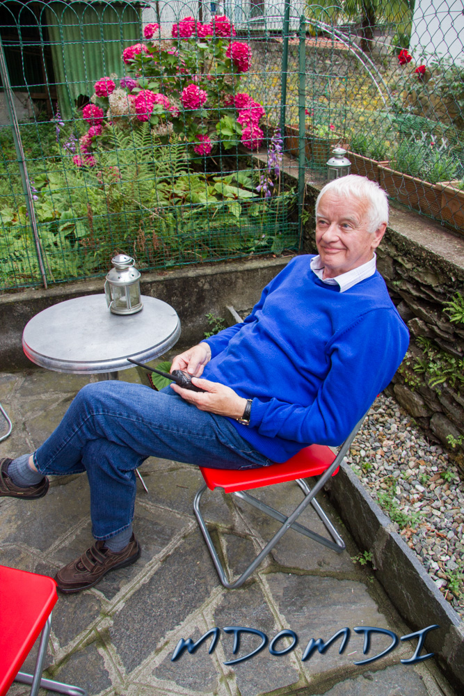 John Butler (GD0NFN) relaxing after a hard day on his legs.