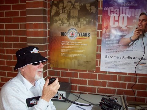Harry Blackburn (MD0HEB) working in Australis on the Radio