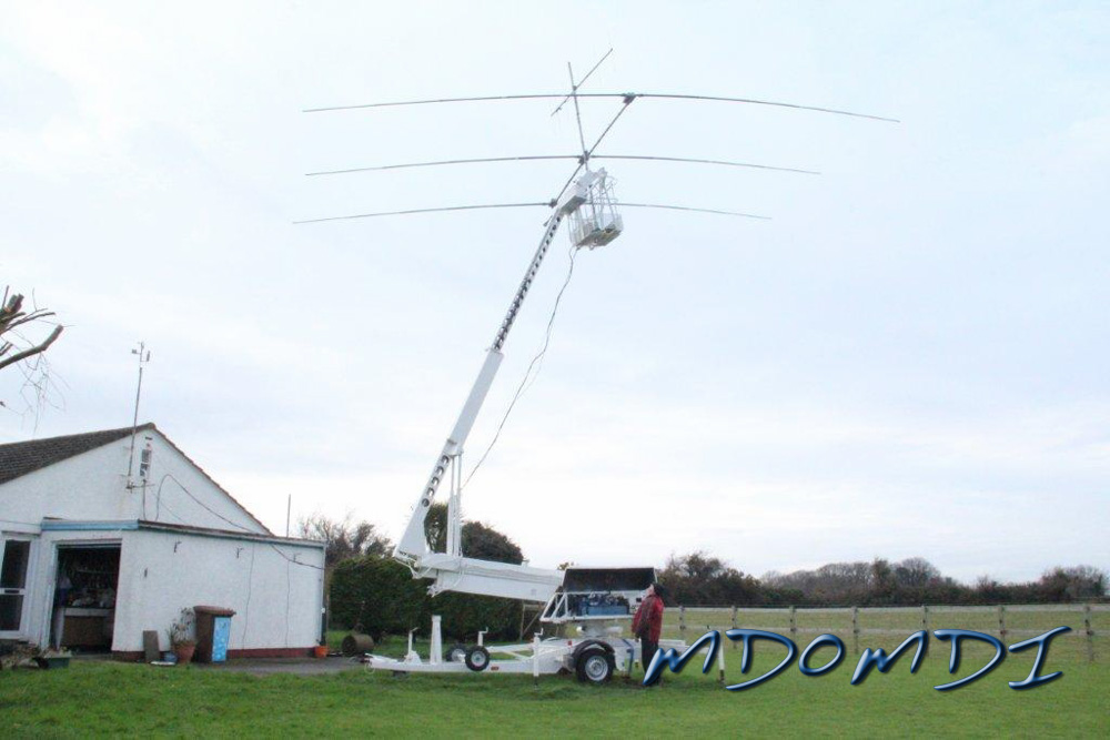 Douglas Dodd (GD3RFK) and his new Antenna Mast