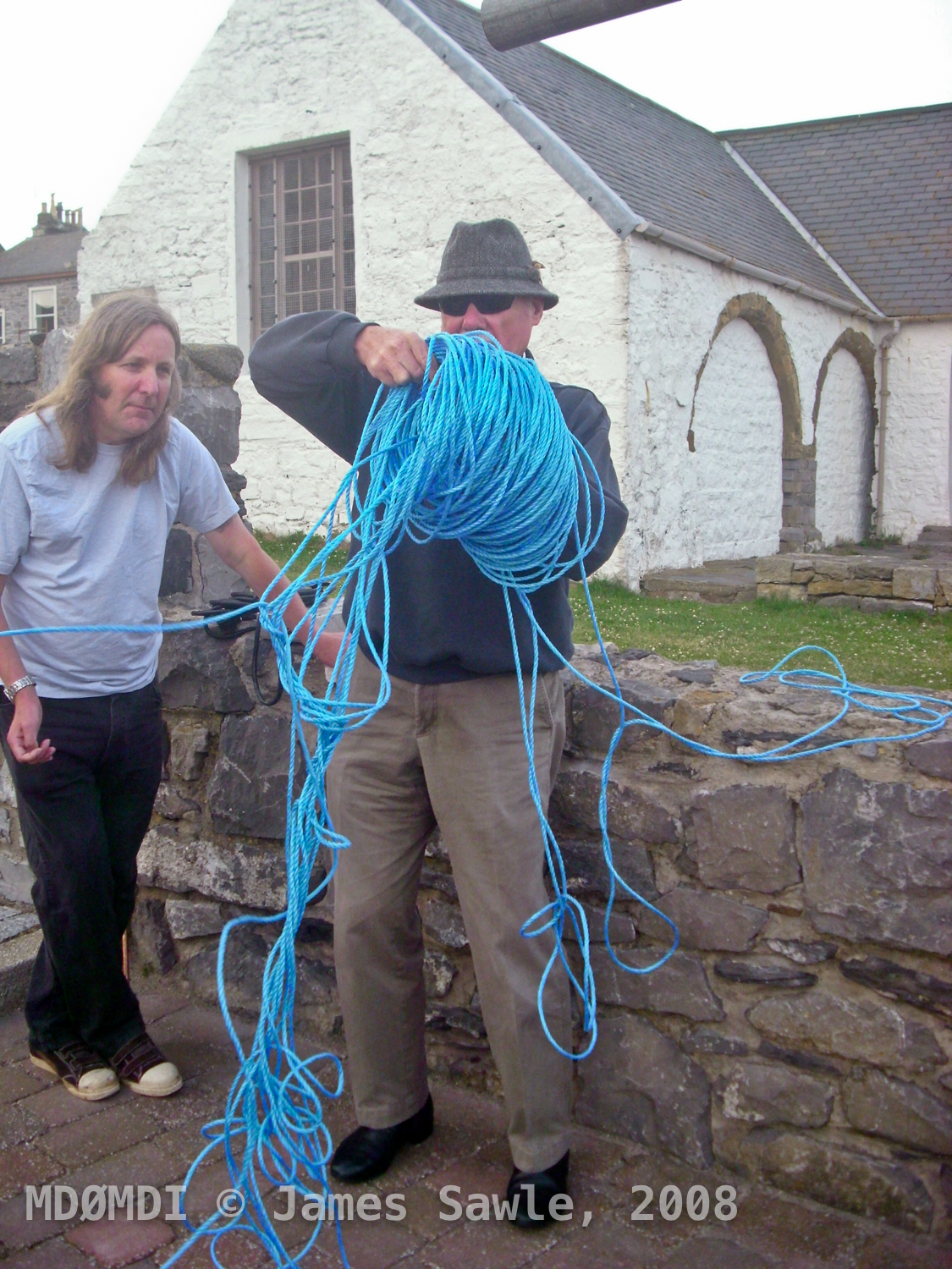 Never give a half blind man a load of string to unravel