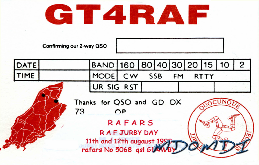 GT4RAF QSL Card