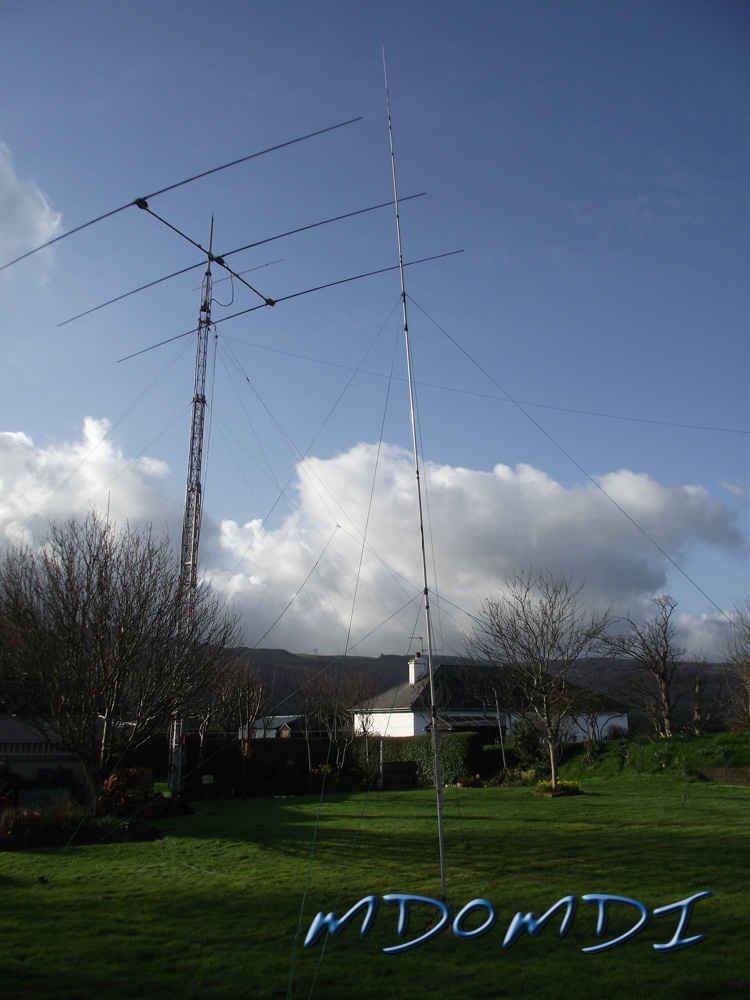 Antenna's at GT8IOM (The home of Mike Jones (GD4WBY)