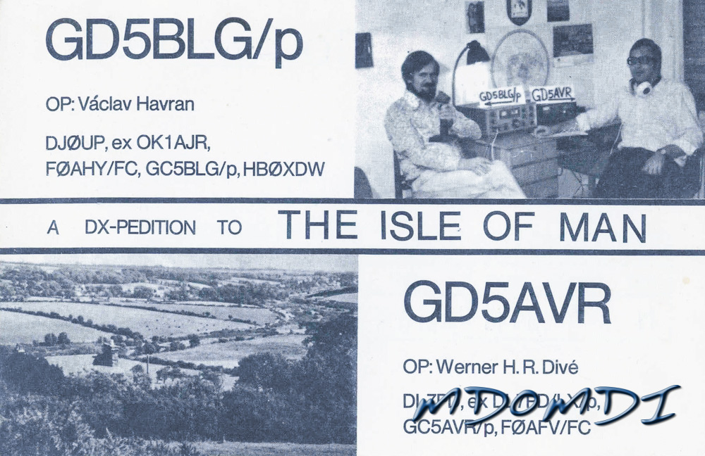 QSL Cards from GD5BLG (DJ0UP), GD5AVR (DL7PD) and GD5CGV (DF7FH)