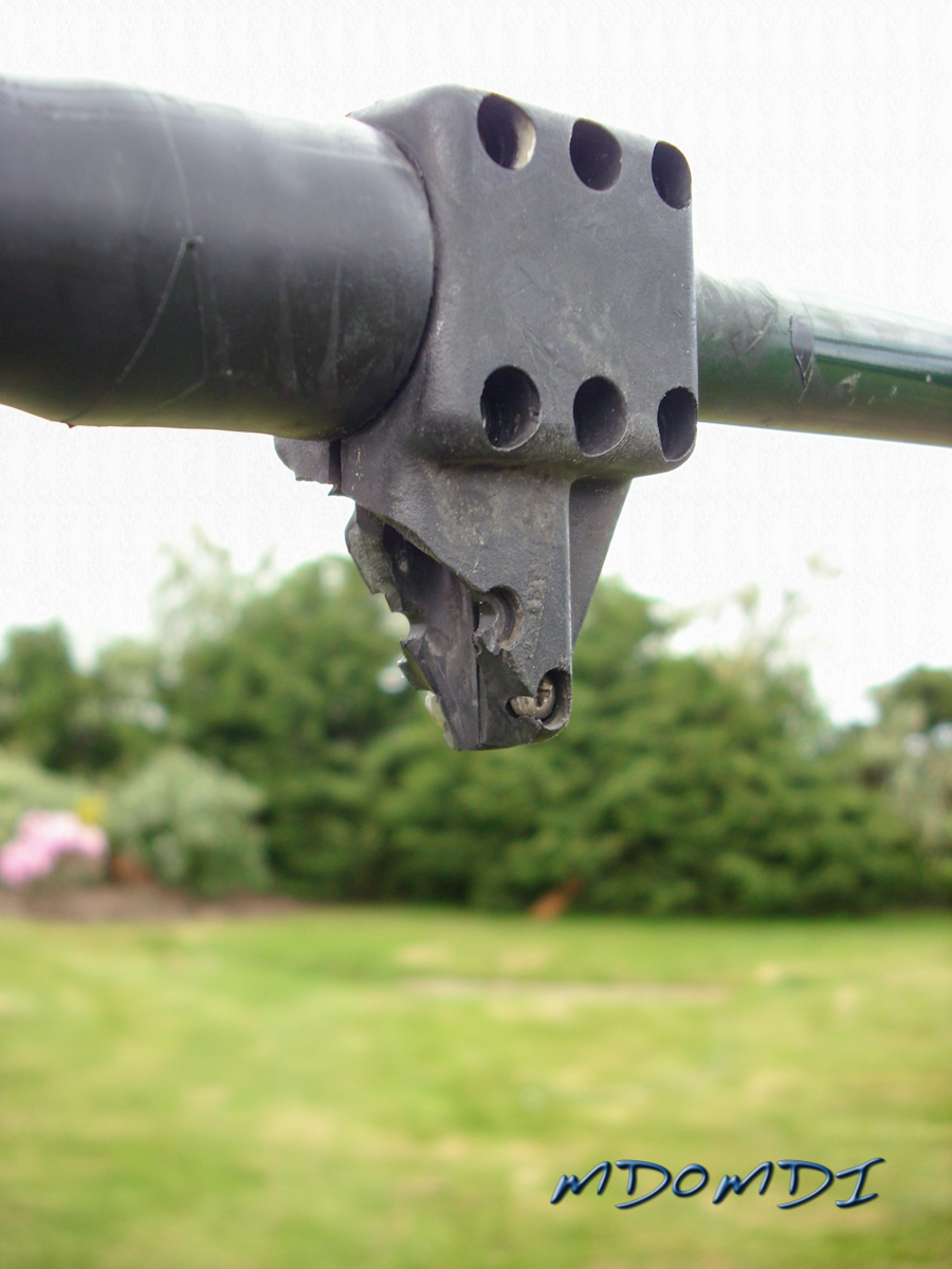 Close up of the connection block on the SteppIR antenna.