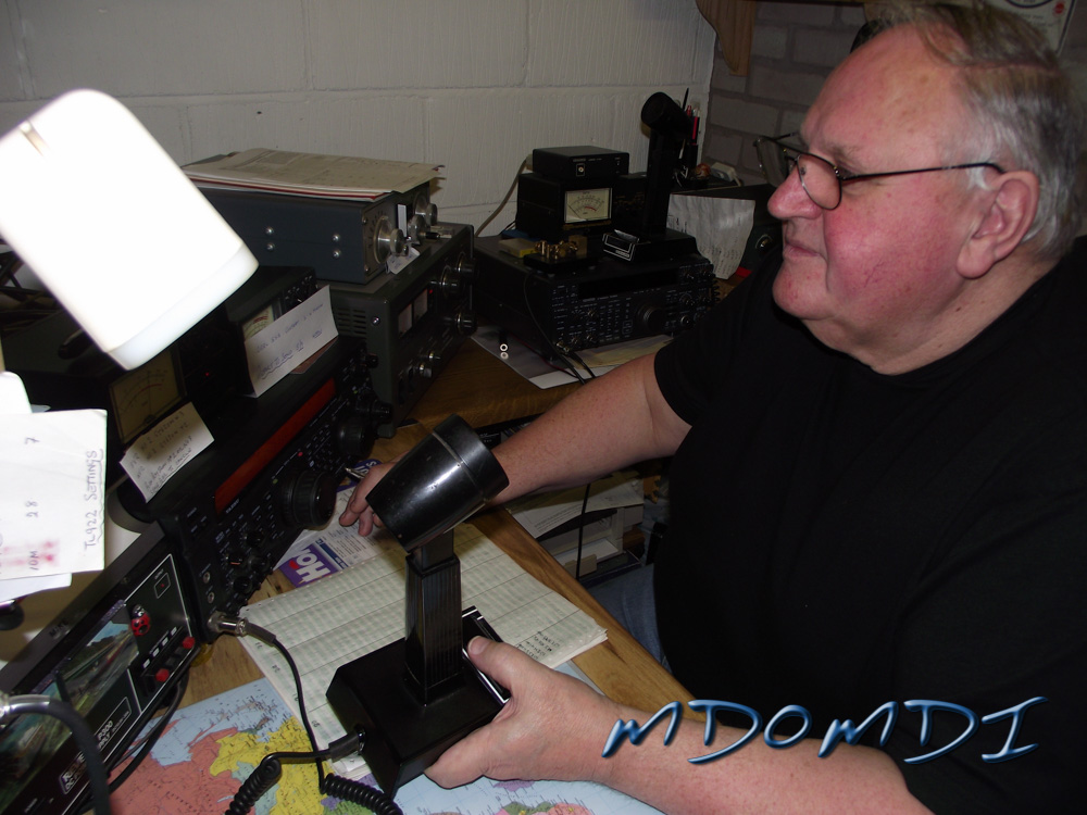 Ralph Furness (GD4IHC) chatting on the radio