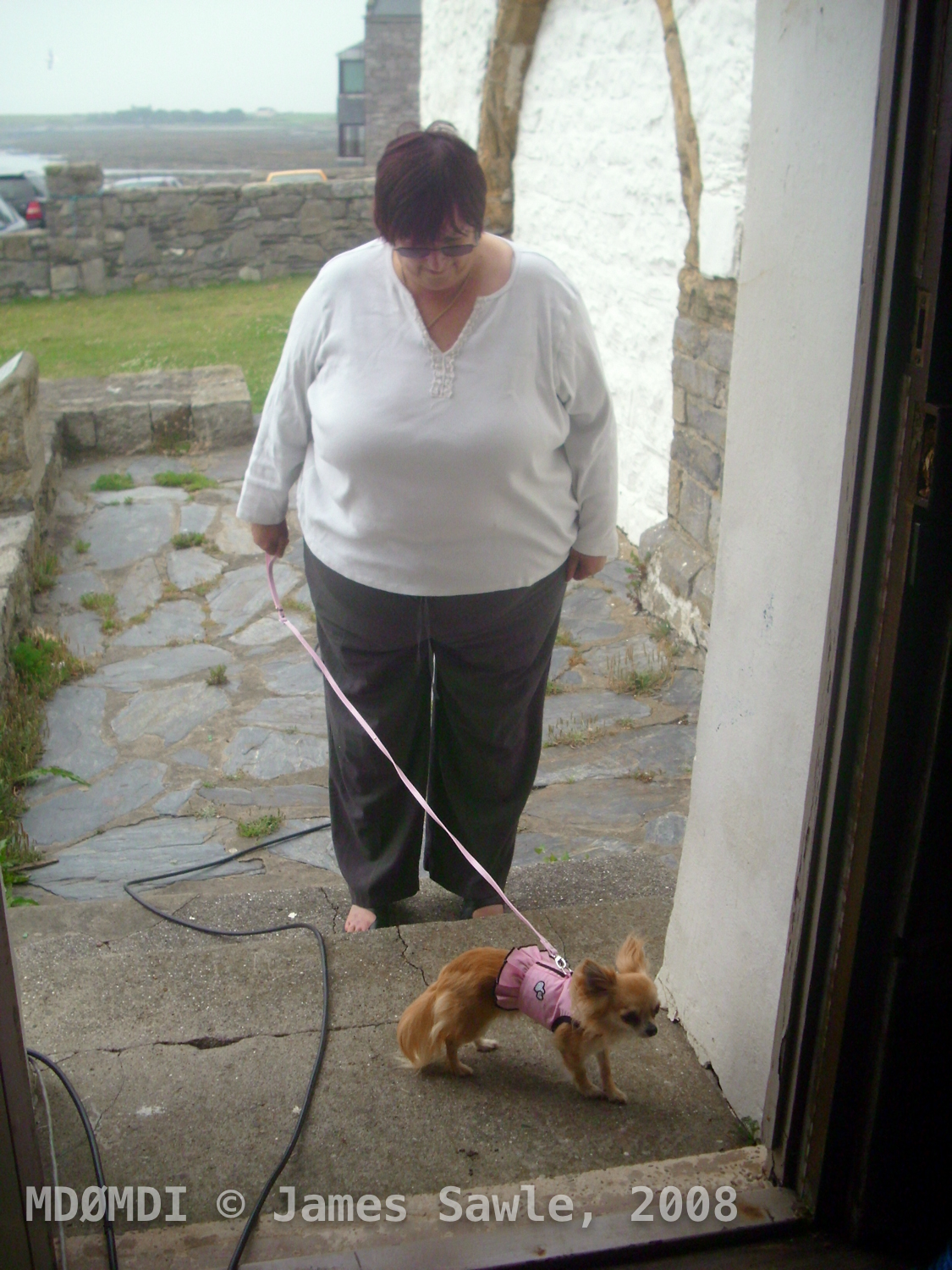 Jeannie Hill (2D0JEA), Stuart’s better half turned up with the guard dog, we were just hoping that it had already been fed prior to arriving, as we would end up being dinner otherwise…