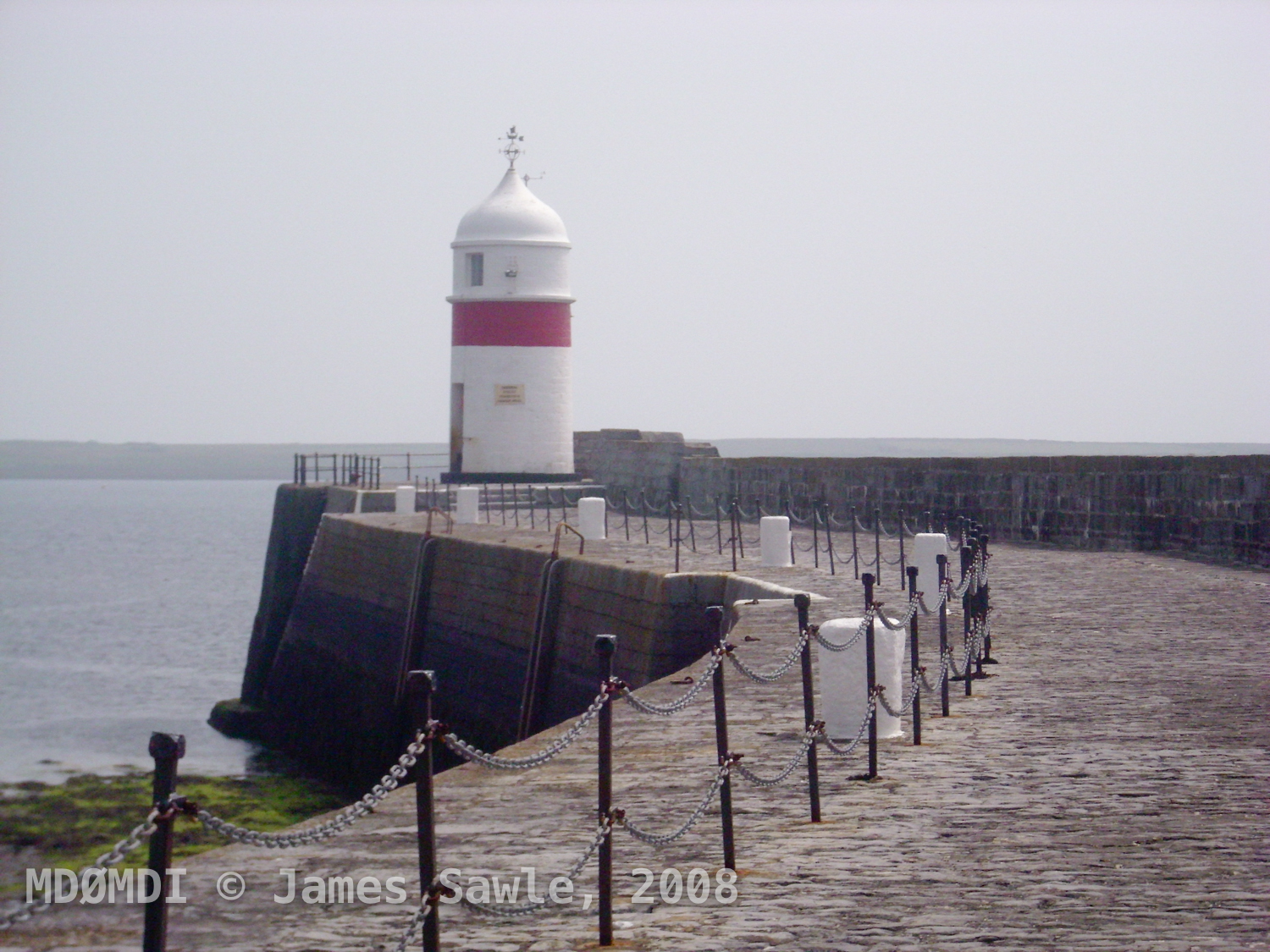 The small Lighthouse at the entrance to Castletown's harbour