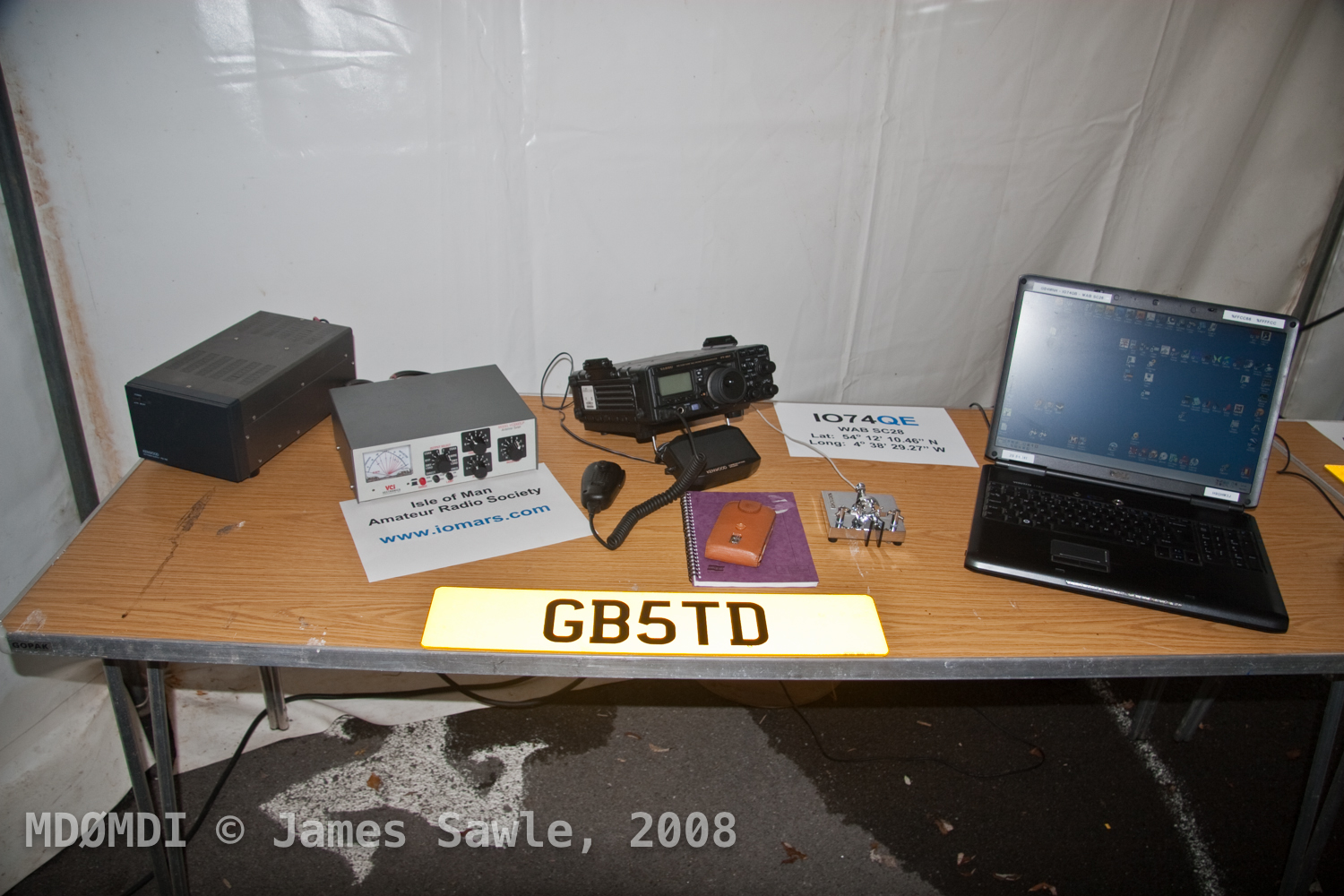 This was my own humble set-up for the event and was used for SSB, Data and CW during the event.